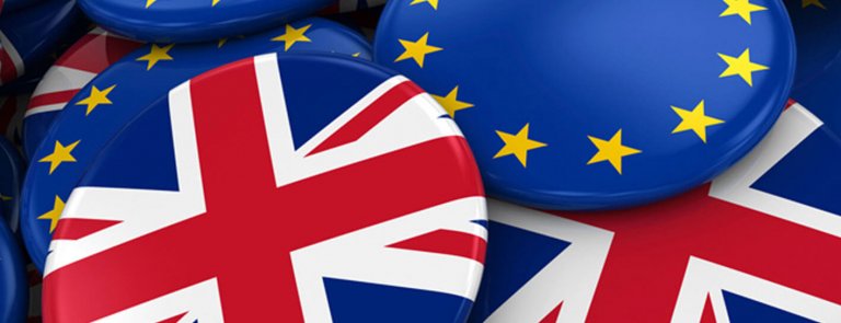 EU flag and Union Jack