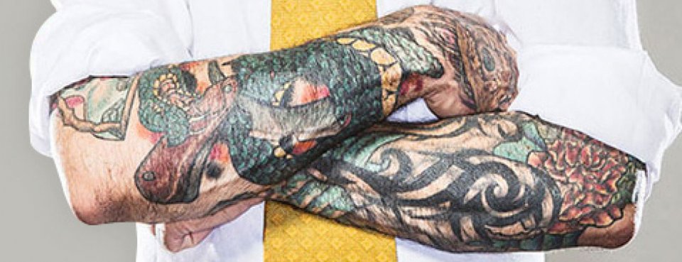 Tattoos on arms