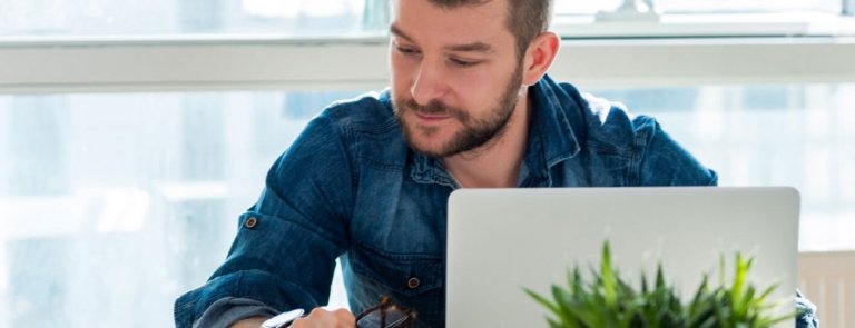 Man with laptop