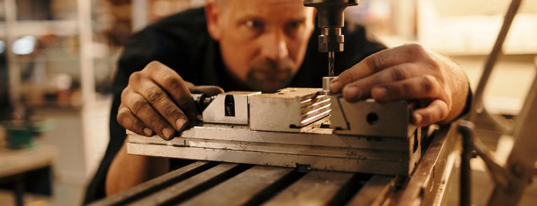 Man using a drill
