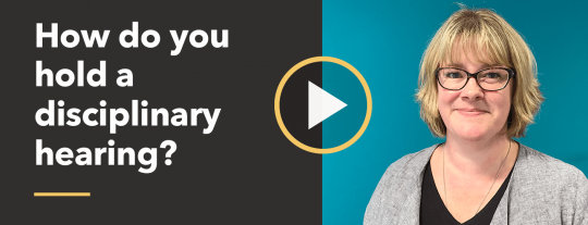 Holding disciplinary hearings