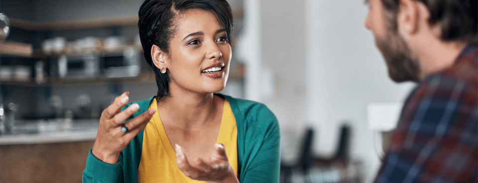 HR and Employment Law consultant giving HR support to an employee to make them feel comfortable and secure