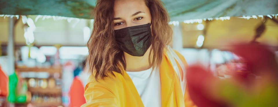 Women with face covering