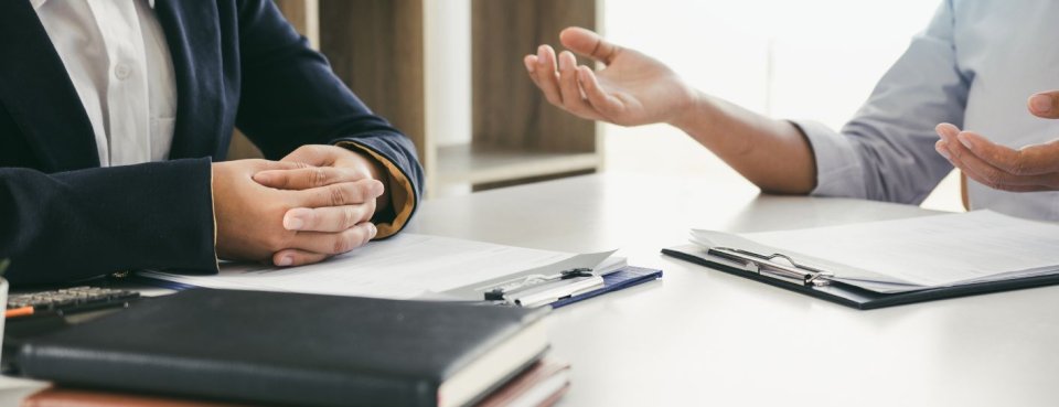 Employer meeting with an employee